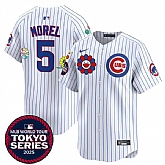 Men's Chicago Cubs #5 Christopher Morel White 2025 Tokyo Series Limited Stitched Jersey Dzhi,baseball caps,new era cap wholesale,wholesale hats